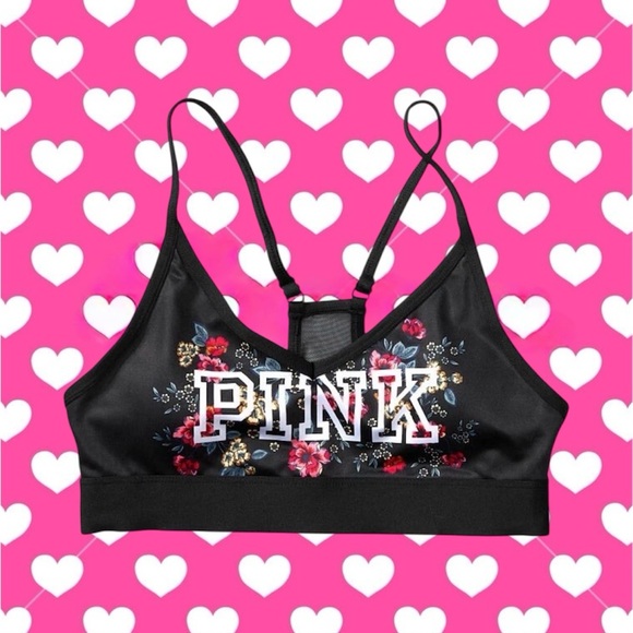 PINK Victoria's Secret Black
Floral Sports Bra - Large 12-14 - Picture 3 of 6